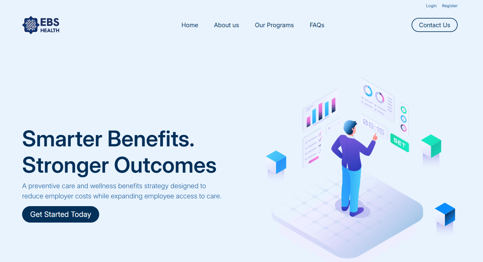 EBS Health website hero