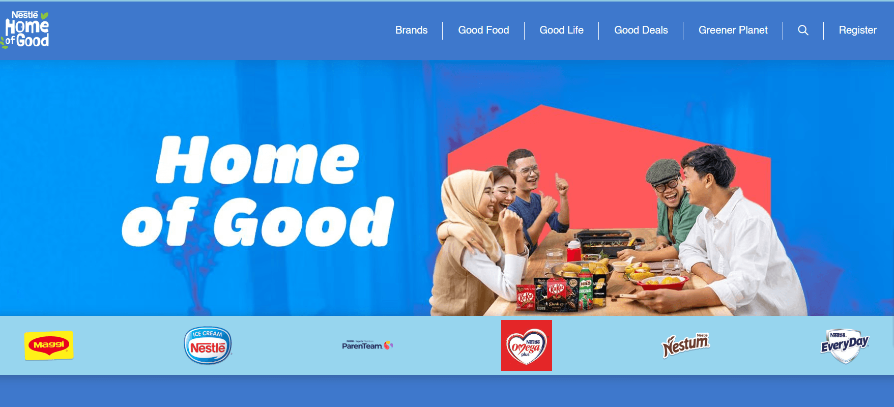 Nestlé Home of Good homepage